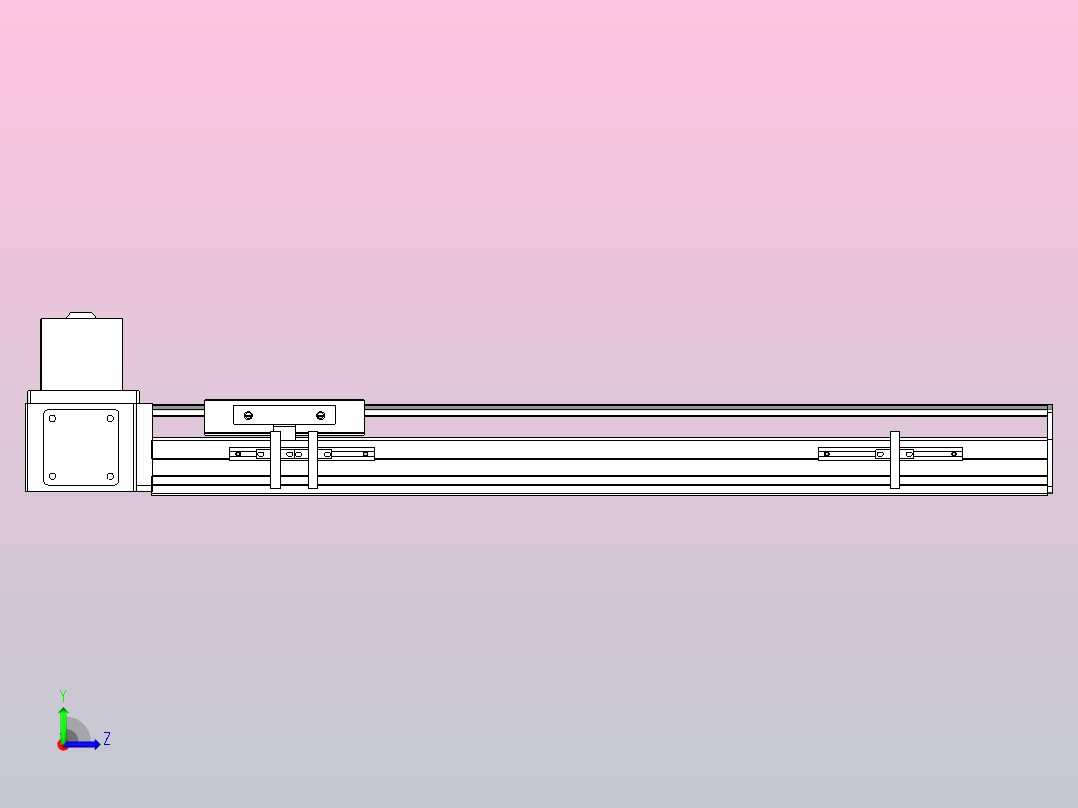 MTB10标准皮带滑台[MTB10-400-RU-P10-C3]左视图