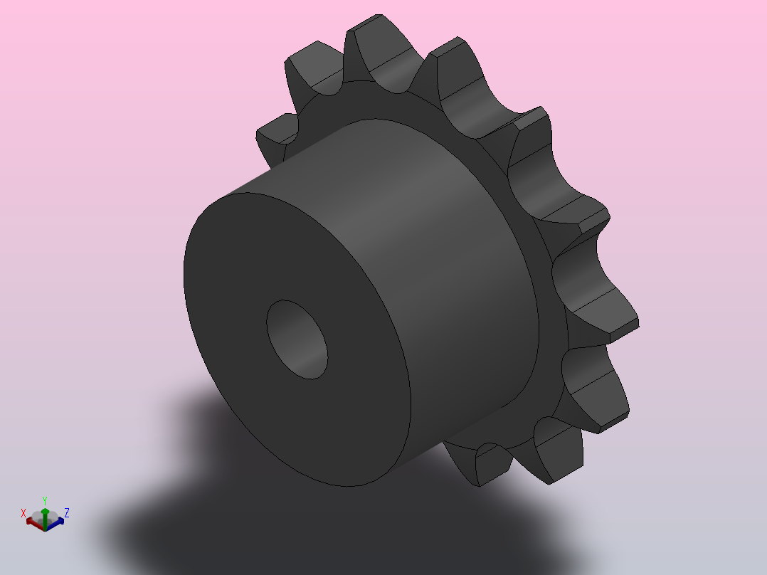 直孔链轮08B型_13-08B-1主视图