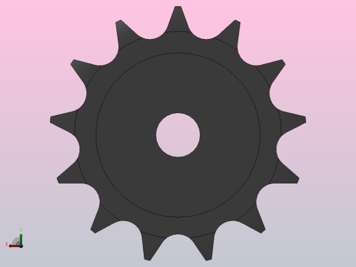 直孔链轮08B型_13-08B-1前视缩略图