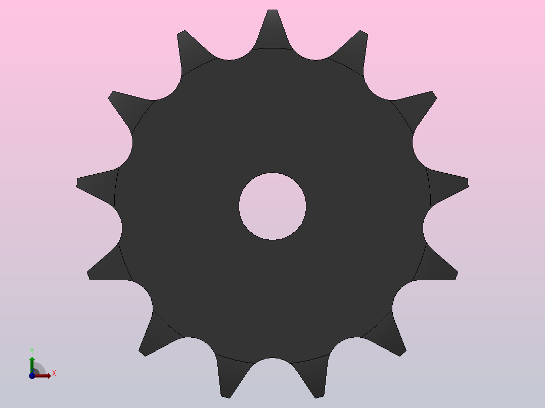 直孔链轮08B型_13-08B-1后视图