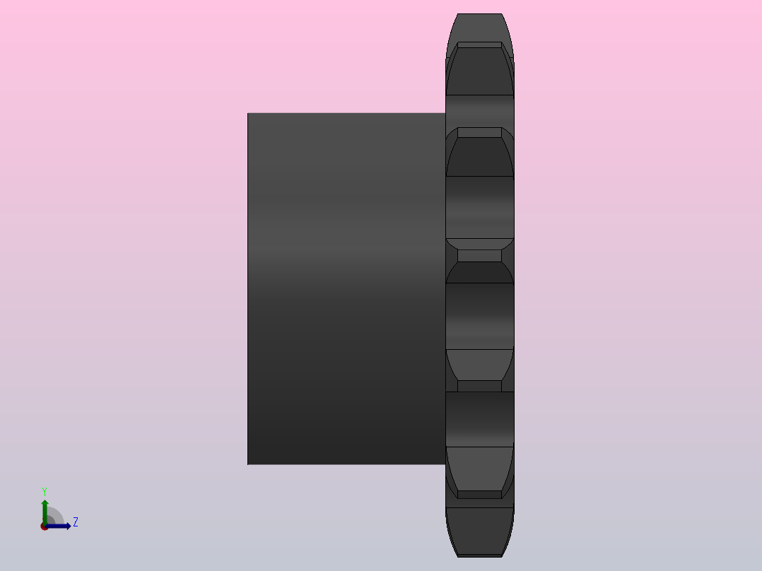 直孔链轮08B型_13-08B-1右视图