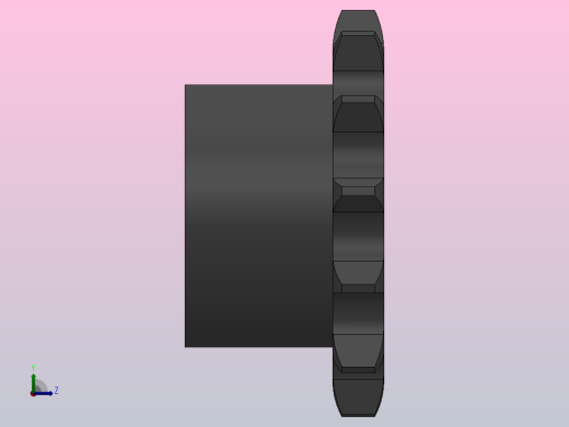 直孔链轮08B型_13-08B-1右视缩略图