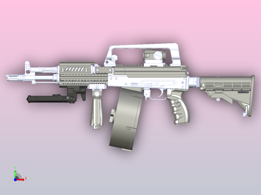 AK105建模模型前视图