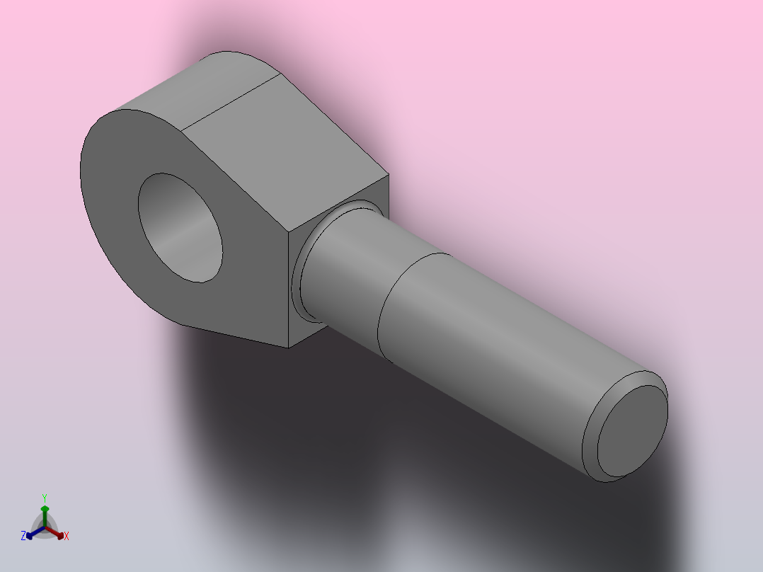 活节螺栓_M56×260正等轴测图