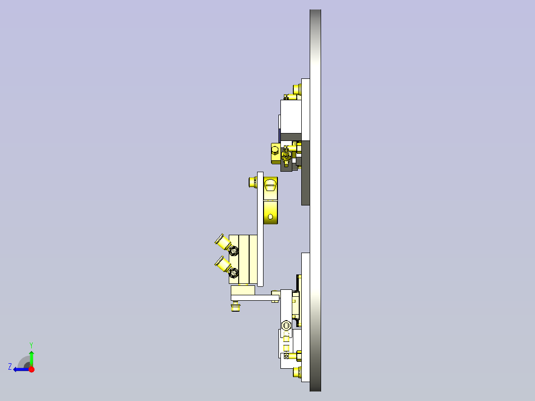 一种工件维持机构右视图
