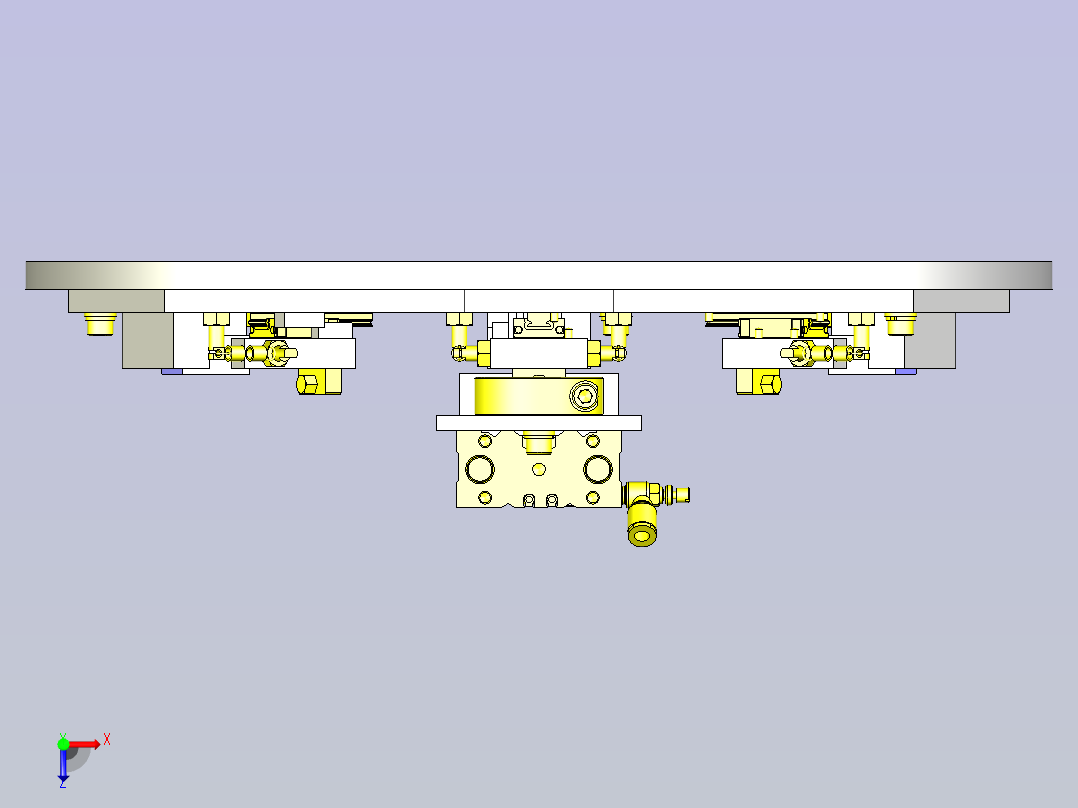 一种工件维持机构俯视图