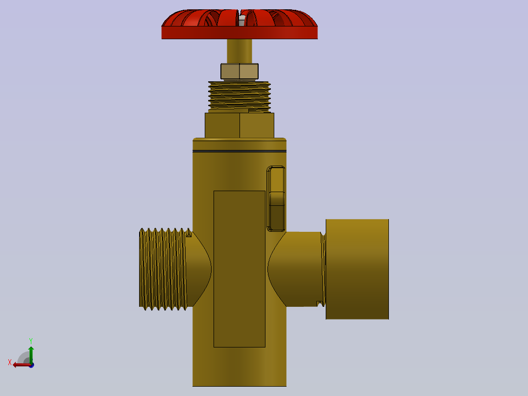 锅炉水位计后视图