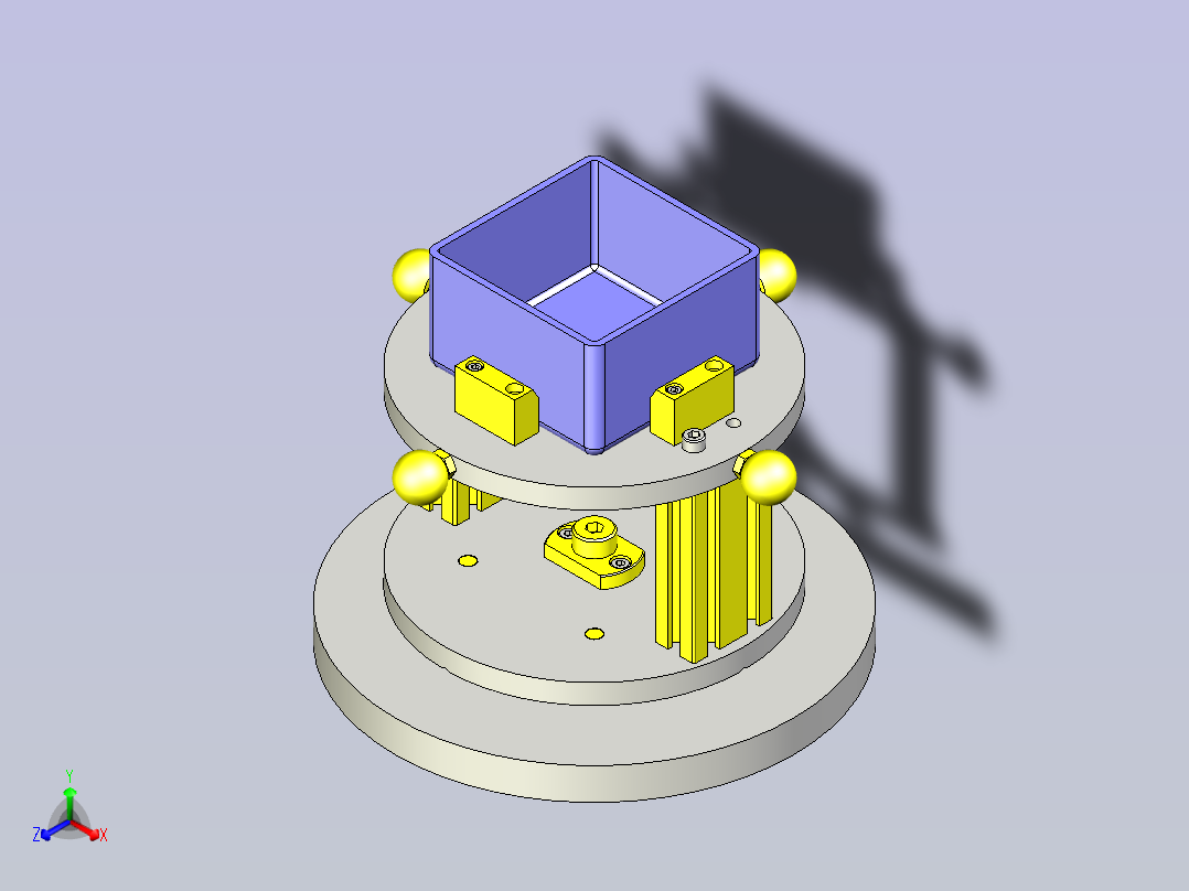 一款简易分度工作台3D图纸主视图