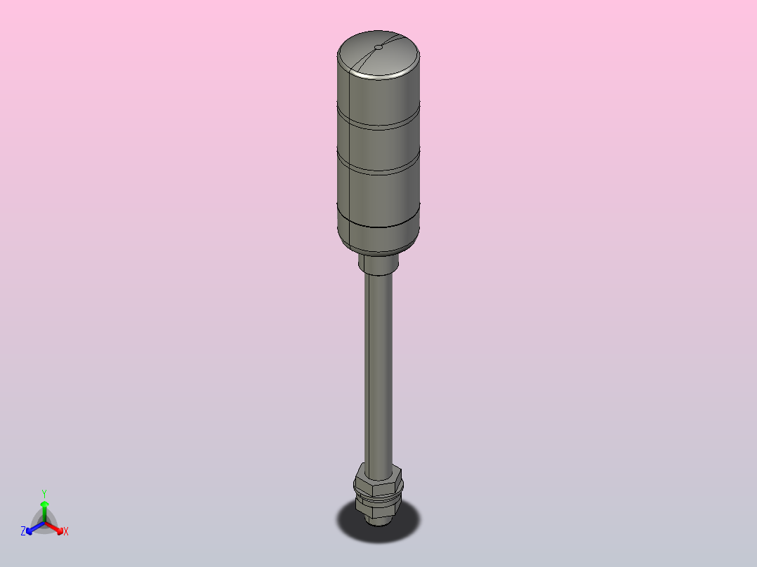 三色信号灯安全报警灯XVGB3ST主视图