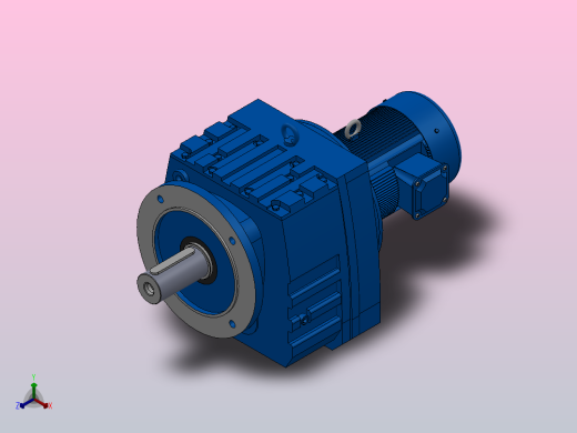 RF107法兰轴伸式安装斜齿轮减速机RF107-Y1.1-8P-90S-M1-0°-Φ350