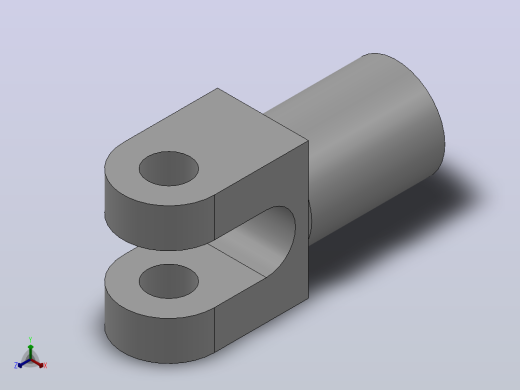 叉连接件[QGA80]气缸附件正等轴测缩略图