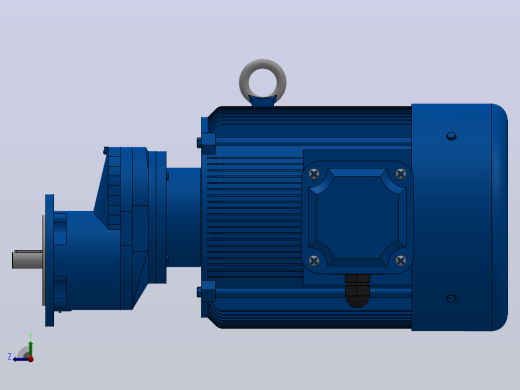 RXF57法兰轴伸式安装斜齿轮减速机RX57-Y5.5-4P-132S-M1-0°-Φ160右视缩略图