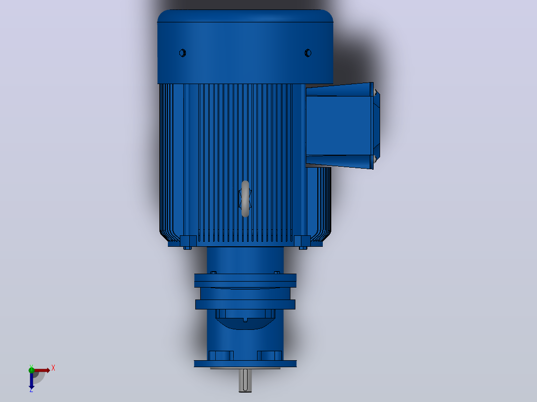 RXF57法兰轴伸式安装斜齿轮减速机RX57-Y5.5-4P-132S-M1-0°-Φ160俯视图