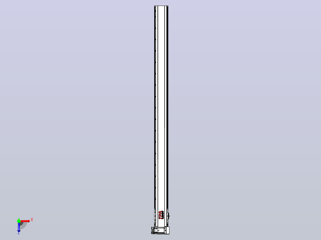皮带直线轴半封闭可选导轨TPA-HNB-120D-110-L1700-RU-C-P40-N3俯视图