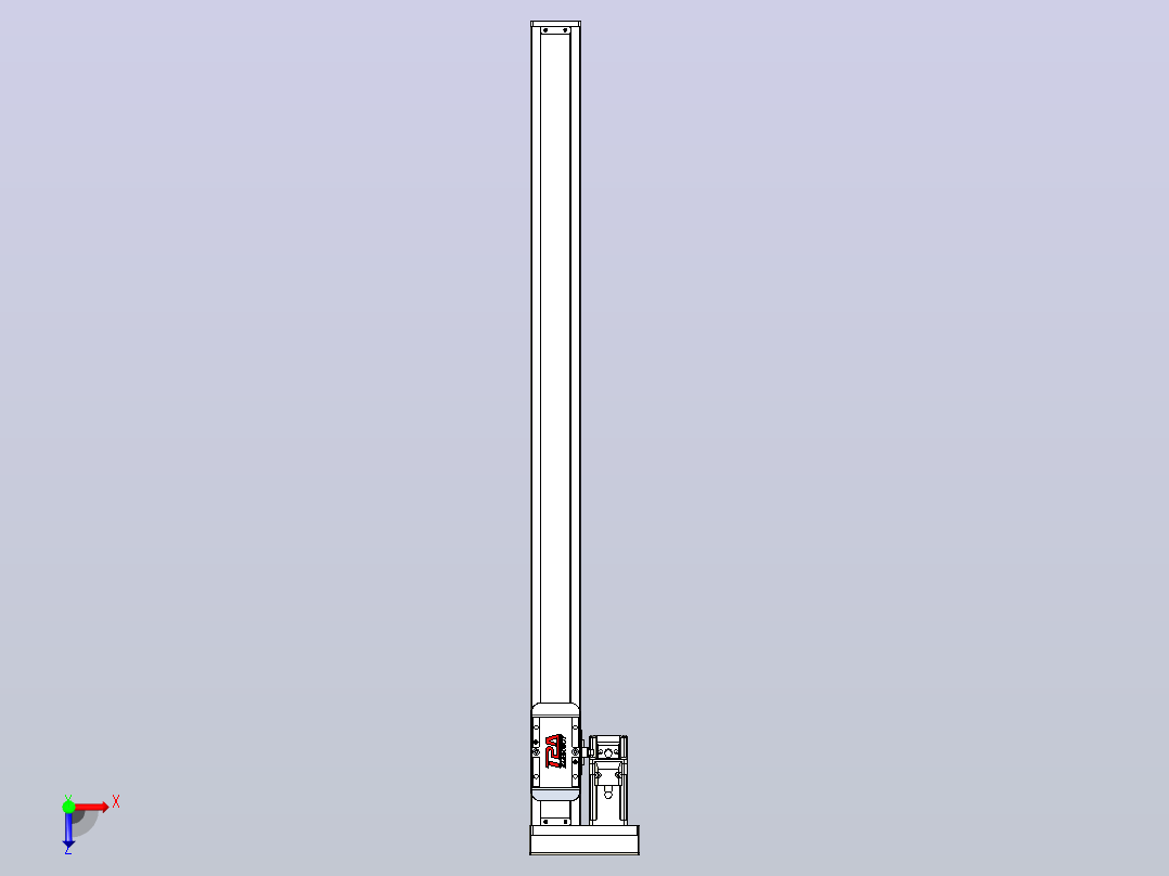 滚珠丝杠直线轴带导轨全封闭TPA-HCR-50S-1210C-L660-MR-Y-P10-N3俯视图
