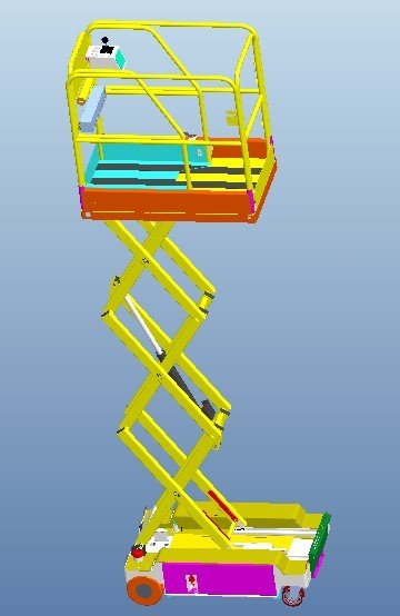 自行式升降机升降平台（电路图+3D模型+工程图）缩略图
