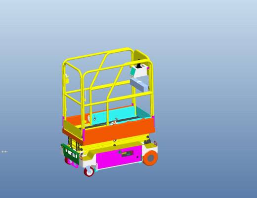 自行式升降机升降平台（电路图+3D模型+工程图）缩略图