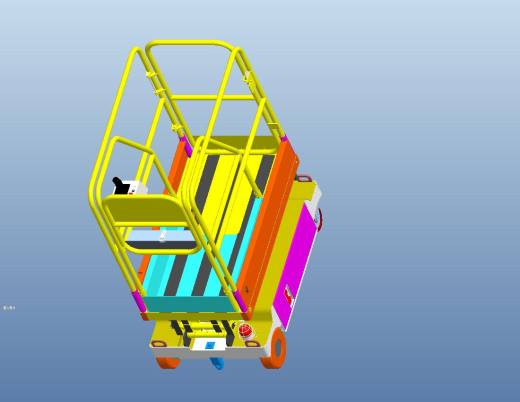 自行式升降机升降平台（电路图+3D模型+工程图）缩略图
