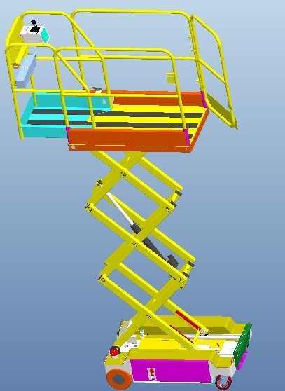 自行式升降机升降平台（电路图+3D模型+工程图）