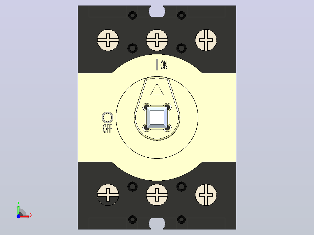 伊顿主开关P1-25-M4-SVB -带杆的主体前视图