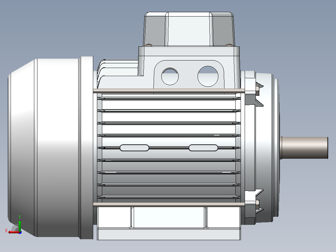 电机 1.1 KW 3400 rpm后视图