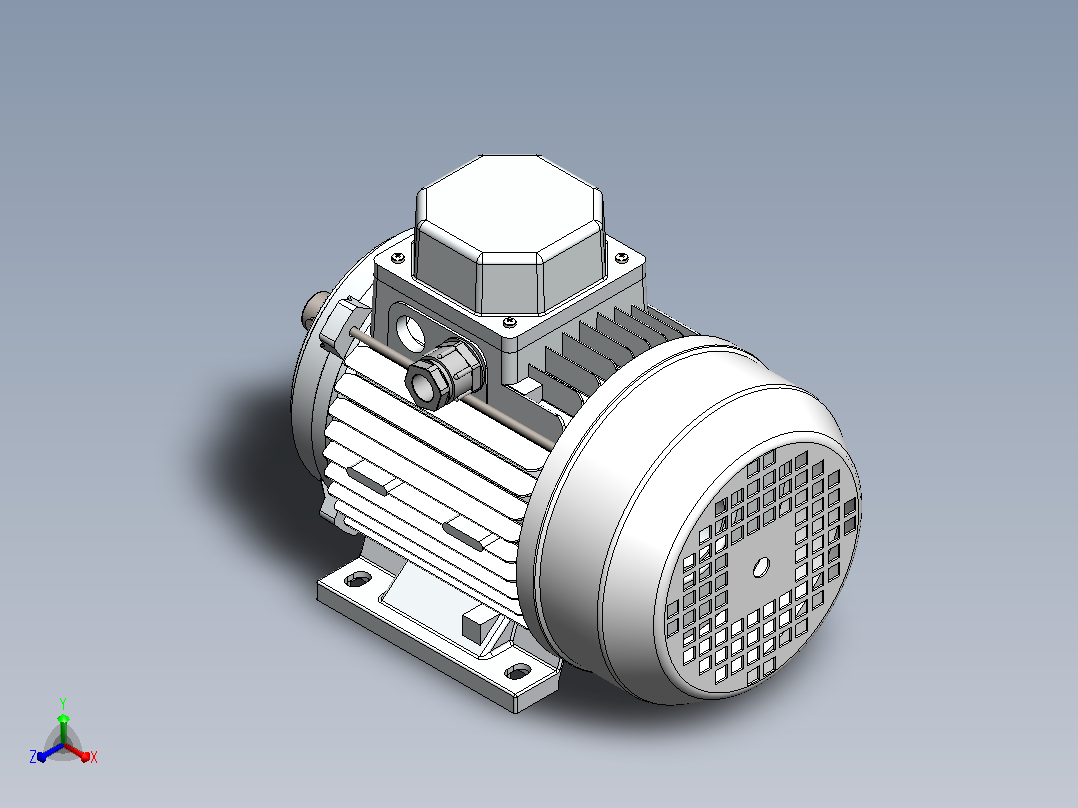 电机 1.1 KW 3400 rpm正等轴测图