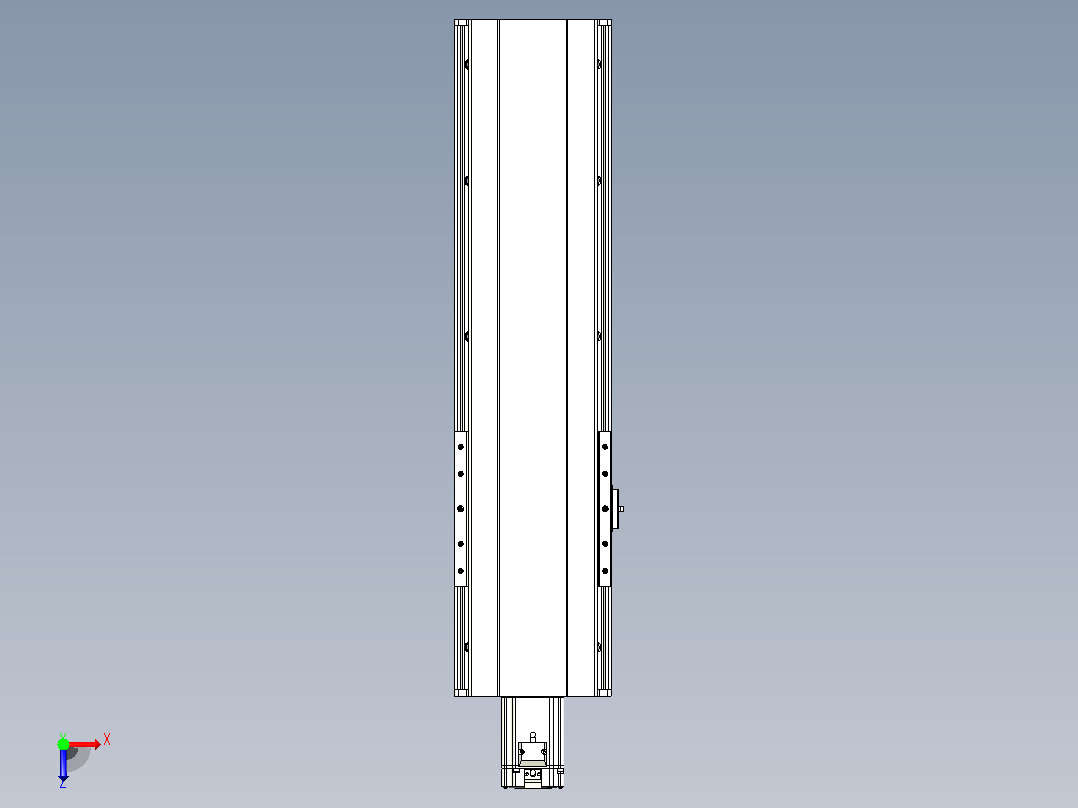 日规模组半封闭丝杆TPA-HNR-202D-2510C-L450-M-C-P75-N3俯视图