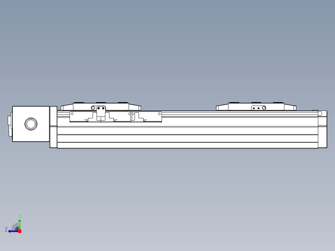 皮带直线轴双滑块型TPA-GCBS-80-P60-L50-DR-M20-N3右视图