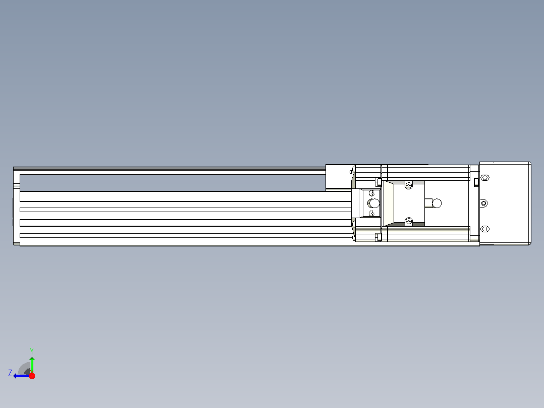 日规模组半封闭丝杆TPA-HNR-85D-1610C-L200-ML-Y-P20-N3右视图