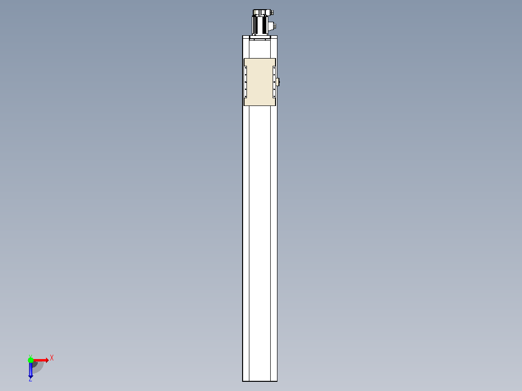 滚珠丝杠直线轴带导轨全封闭TPA-HCR-220D-3210C-L1700-M-Y-P1K-N3俯视图