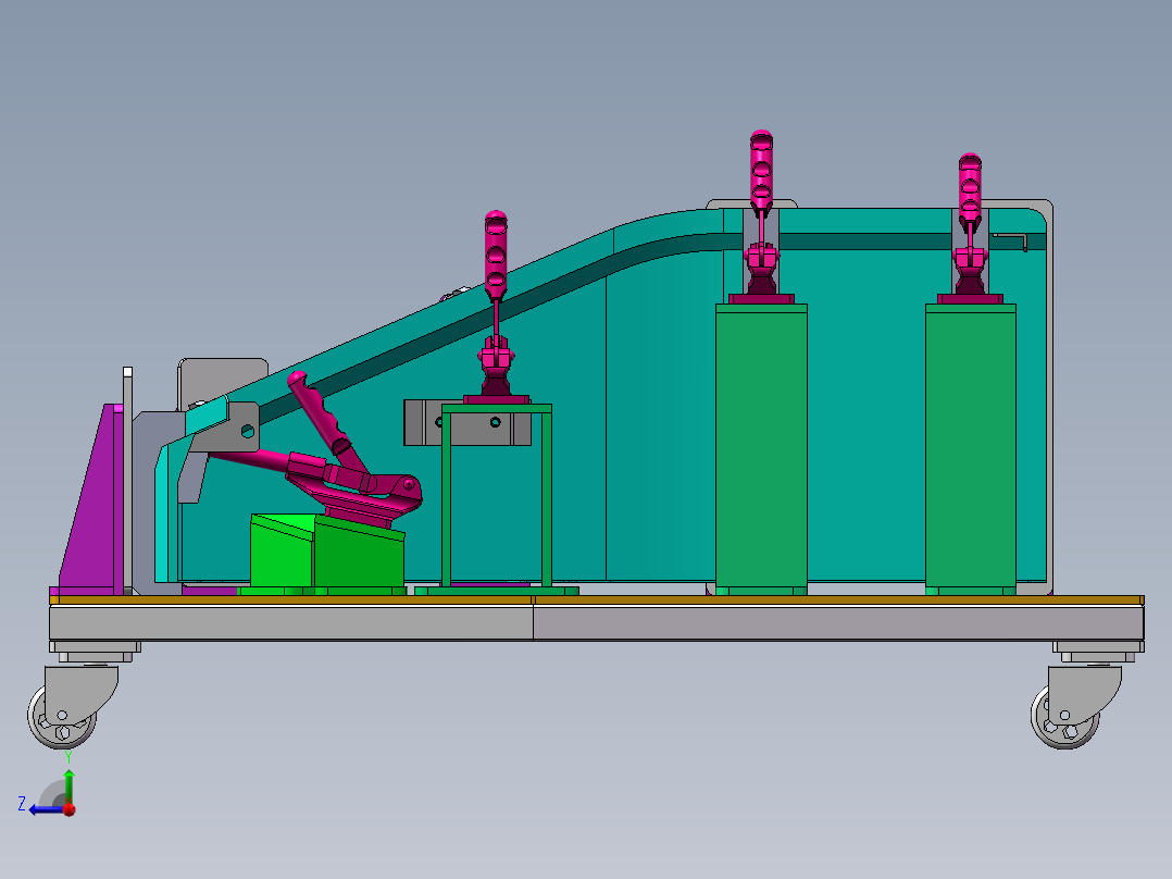 汽车覆盖件高强度焊接工装右视图