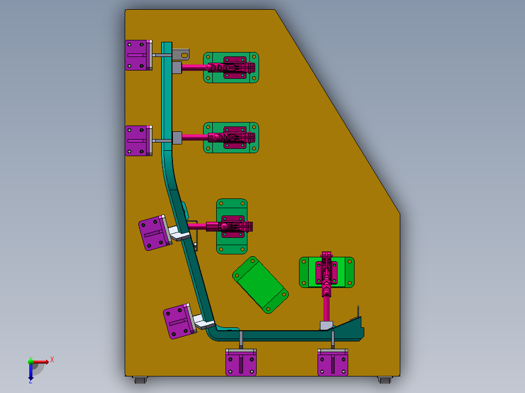 汽车覆盖件高强度焊接工装俯视图
