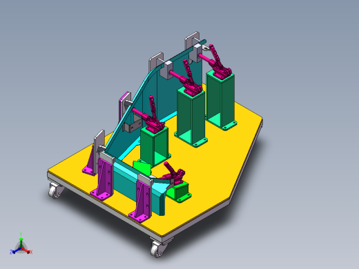 汽车覆盖件高强度焊接工装正等轴测缩略图