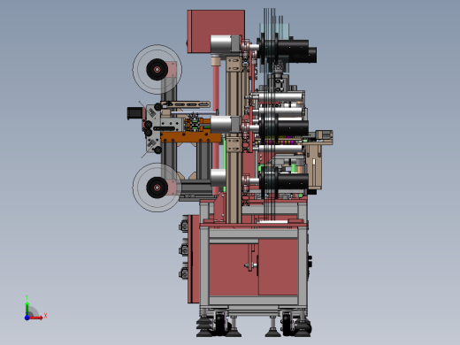 锂电池动力极耳成形机（sw17可编辑+工程图）前视缩略图