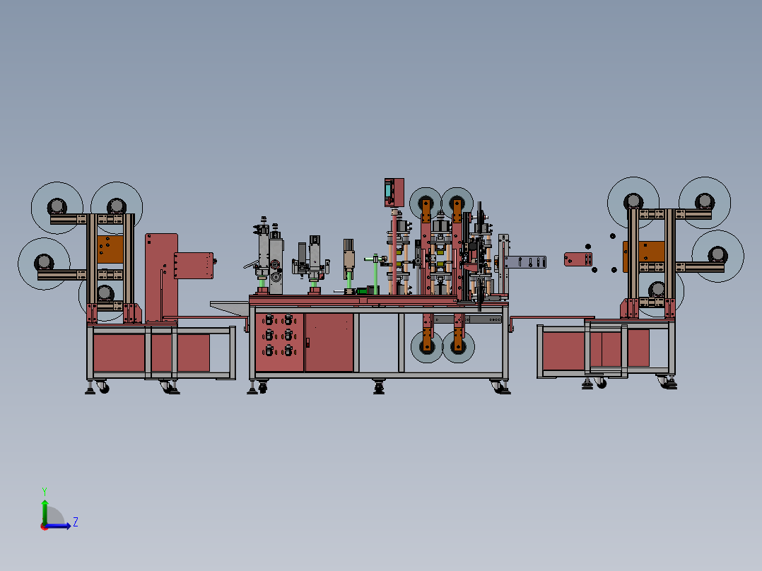 锂电池动力极耳成形机（sw17可编辑+工程图）左视图