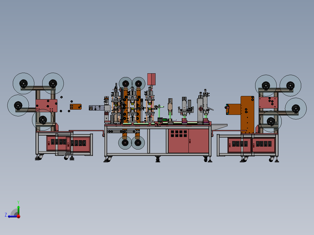 锂电池动力极耳成形机（sw17可编辑+工程图）右视图