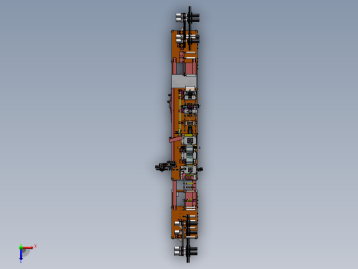 锂电池动力极耳成形机（sw17可编辑+工程图）俯视缩略图