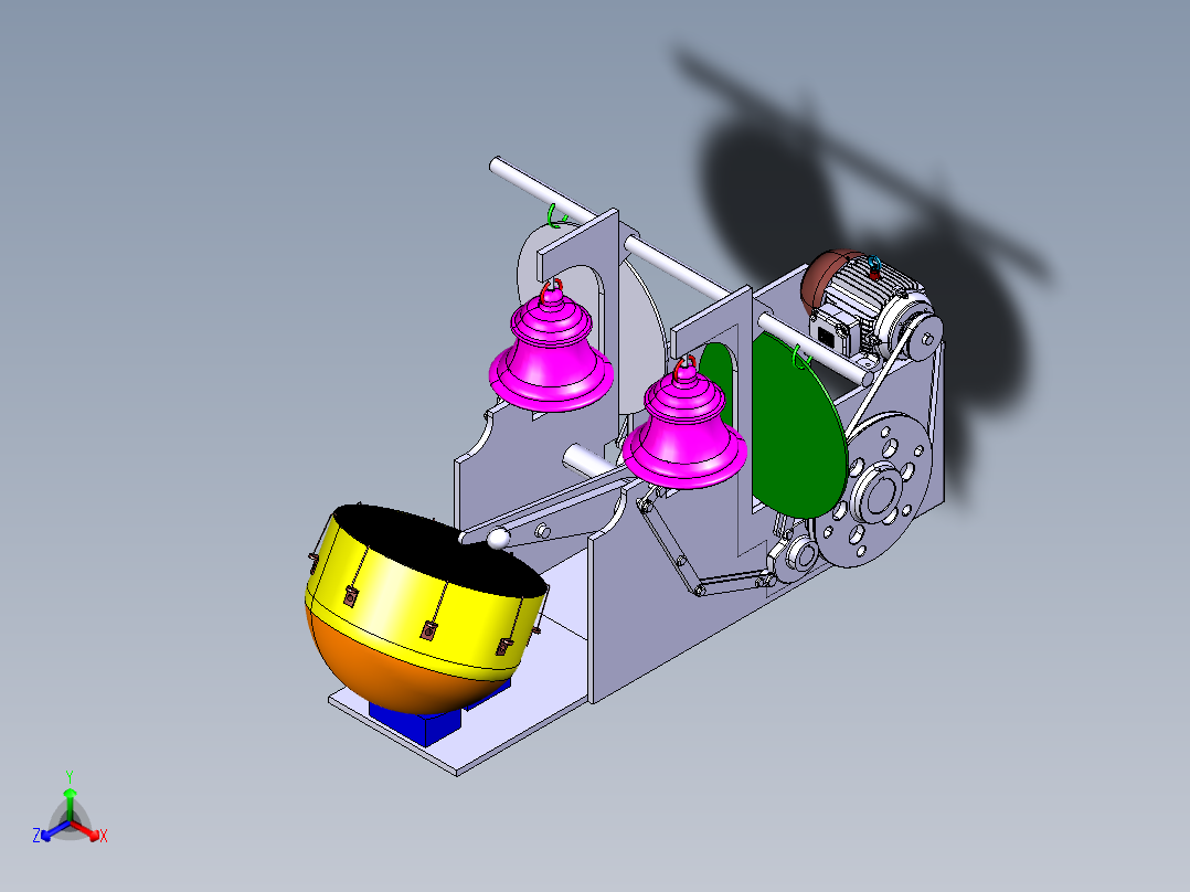 自动打鼓打铃机3D数模图纸 CATIA设计