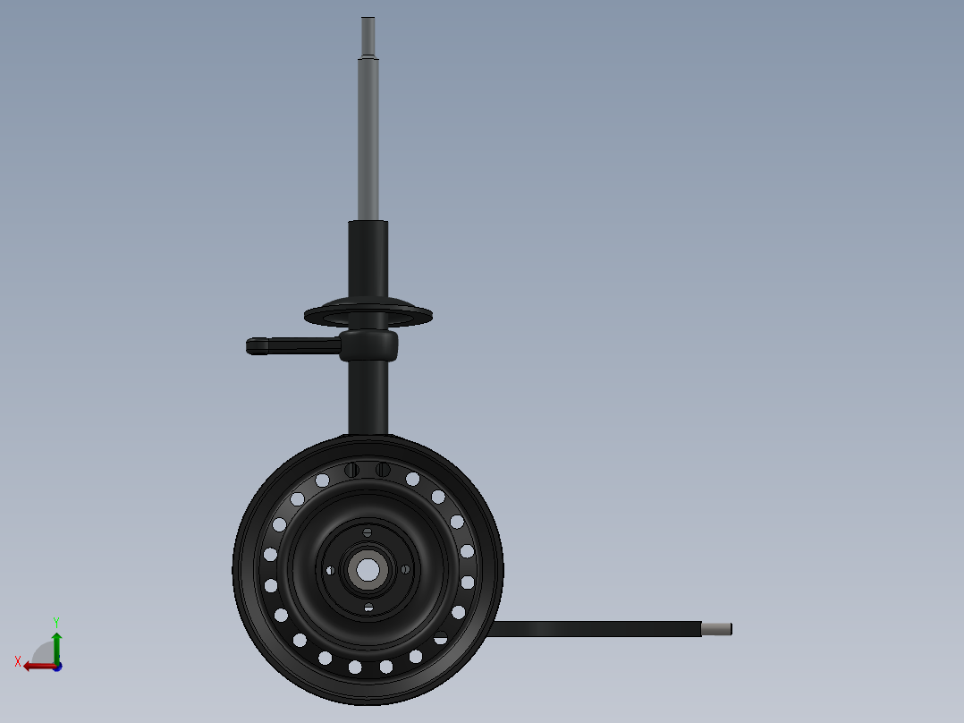 （前悬挂）3D模型后视图