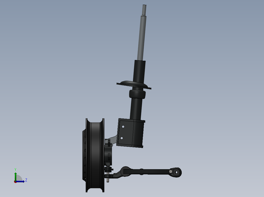 （前悬挂）3D模型左视图
