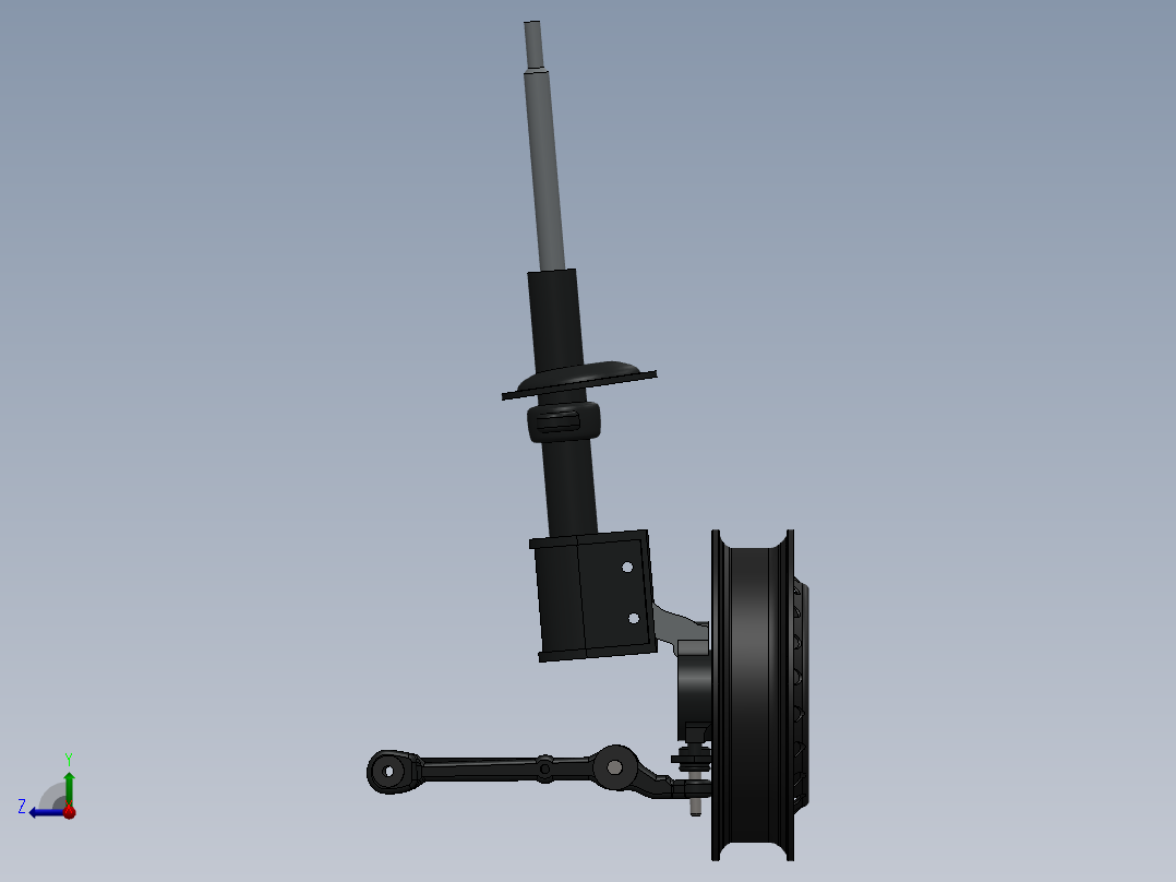 （前悬挂）3D模型右视图