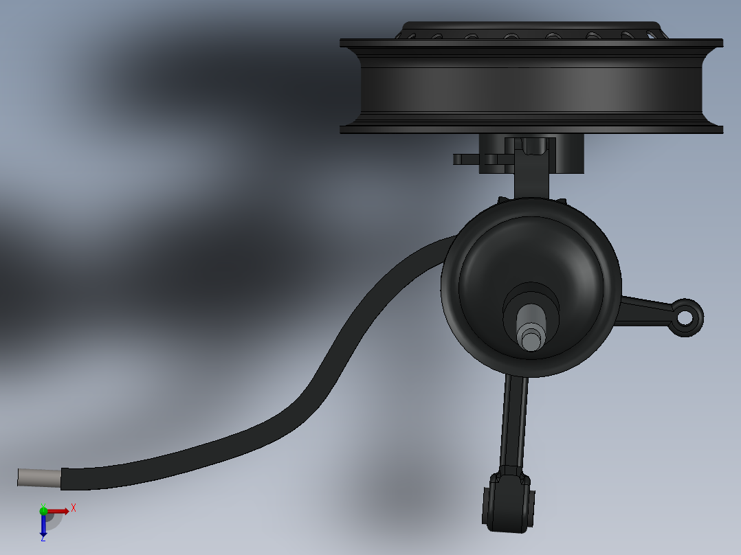 （前悬挂）3D模型俯视图