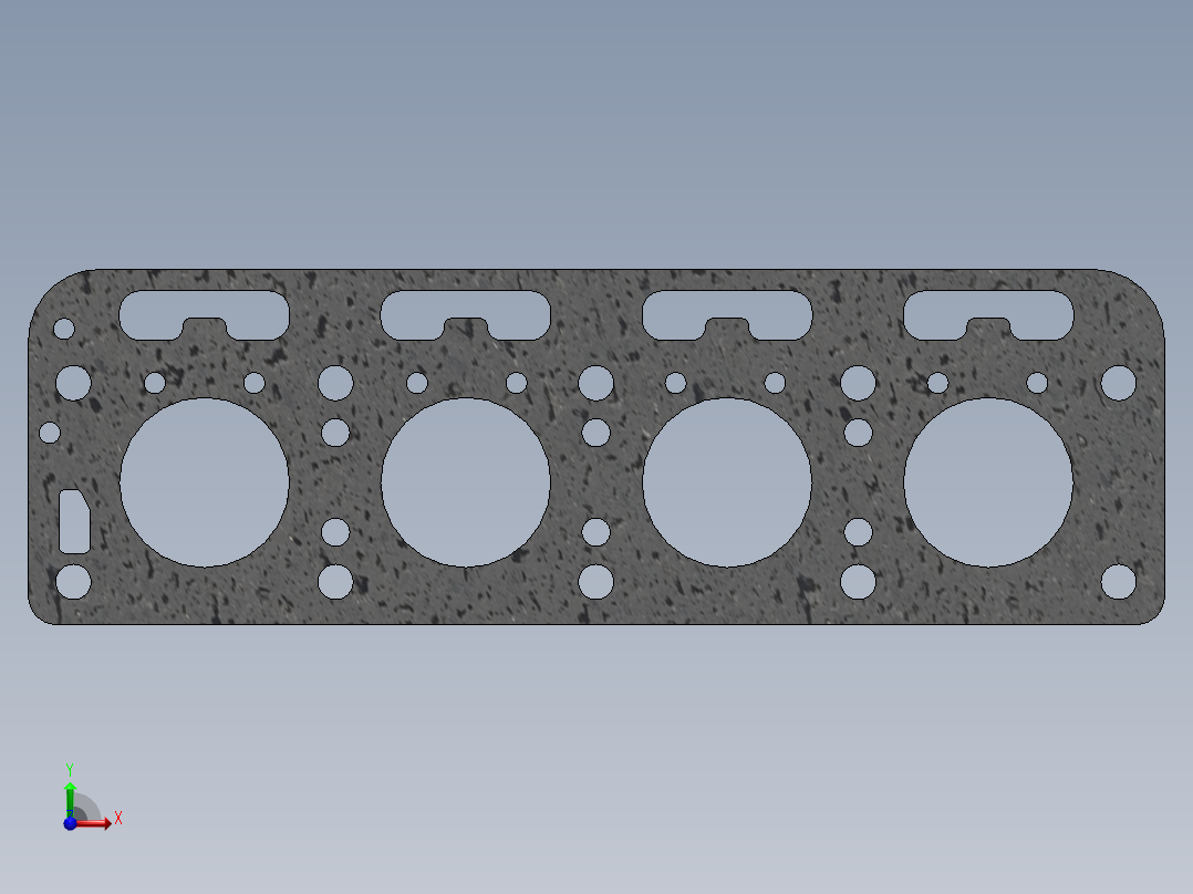 汽缸的垫圈前视图