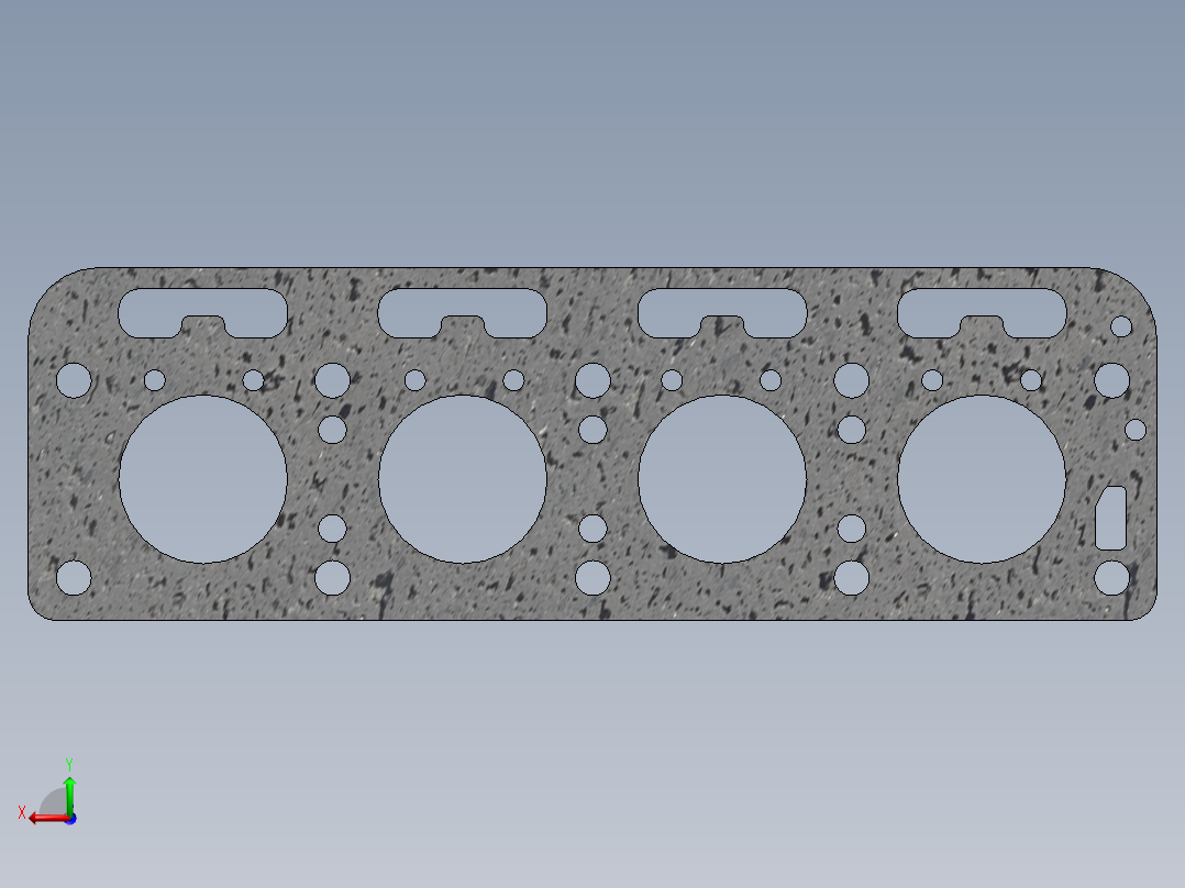 汽缸的垫圈后视图
