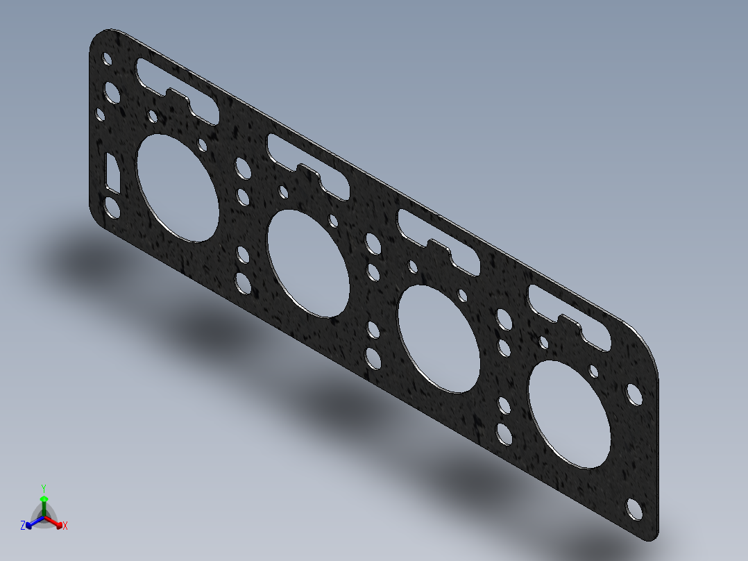 汽缸的垫圈正等轴测图