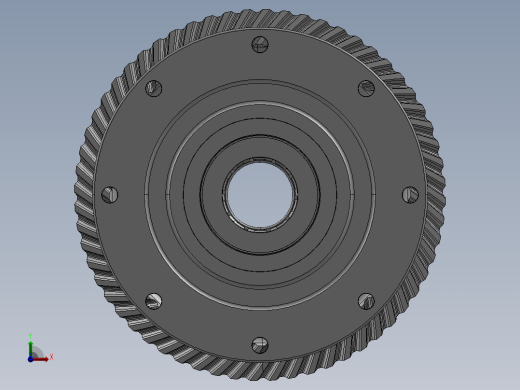 拖拉机差速器模型3D图纸 STEP格式前视缩略图