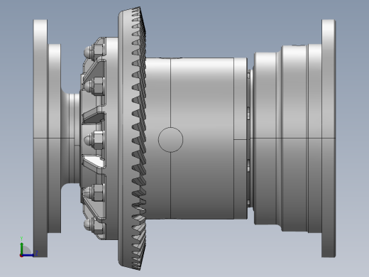 拖拉机差速器模型3D图纸 STEP格式左视缩略图