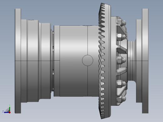 拖拉机差速器模型3D图纸 STEP格式右视缩略图