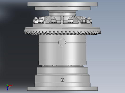 拖拉机差速器模型3D图纸 STEP格式俯视缩略图