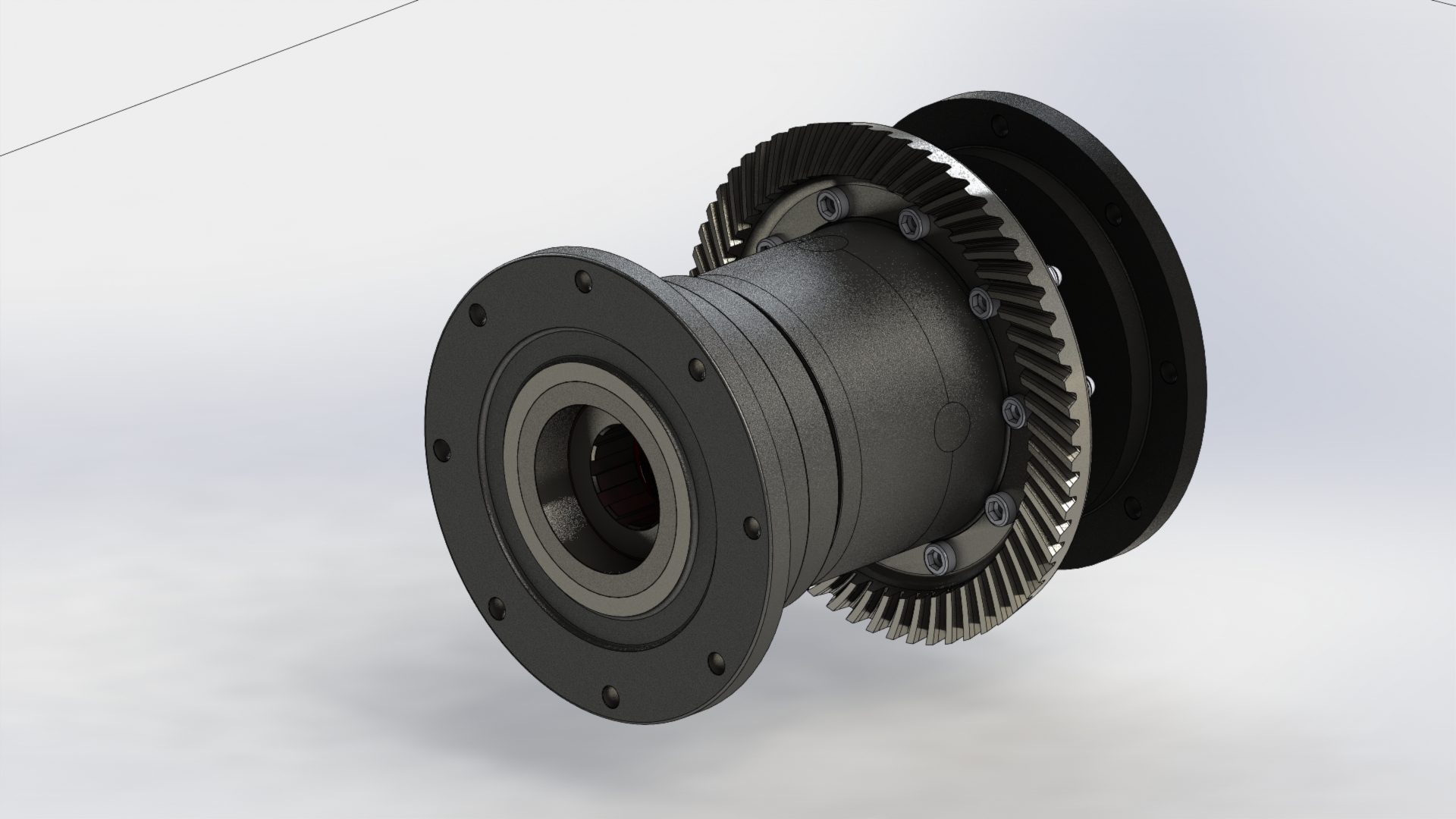 拖拉机差速器模型3D图纸 STEP格式